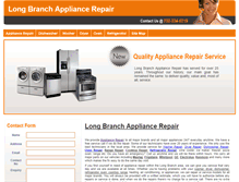 Tablet Screenshot of longbranchappliancerepair.com